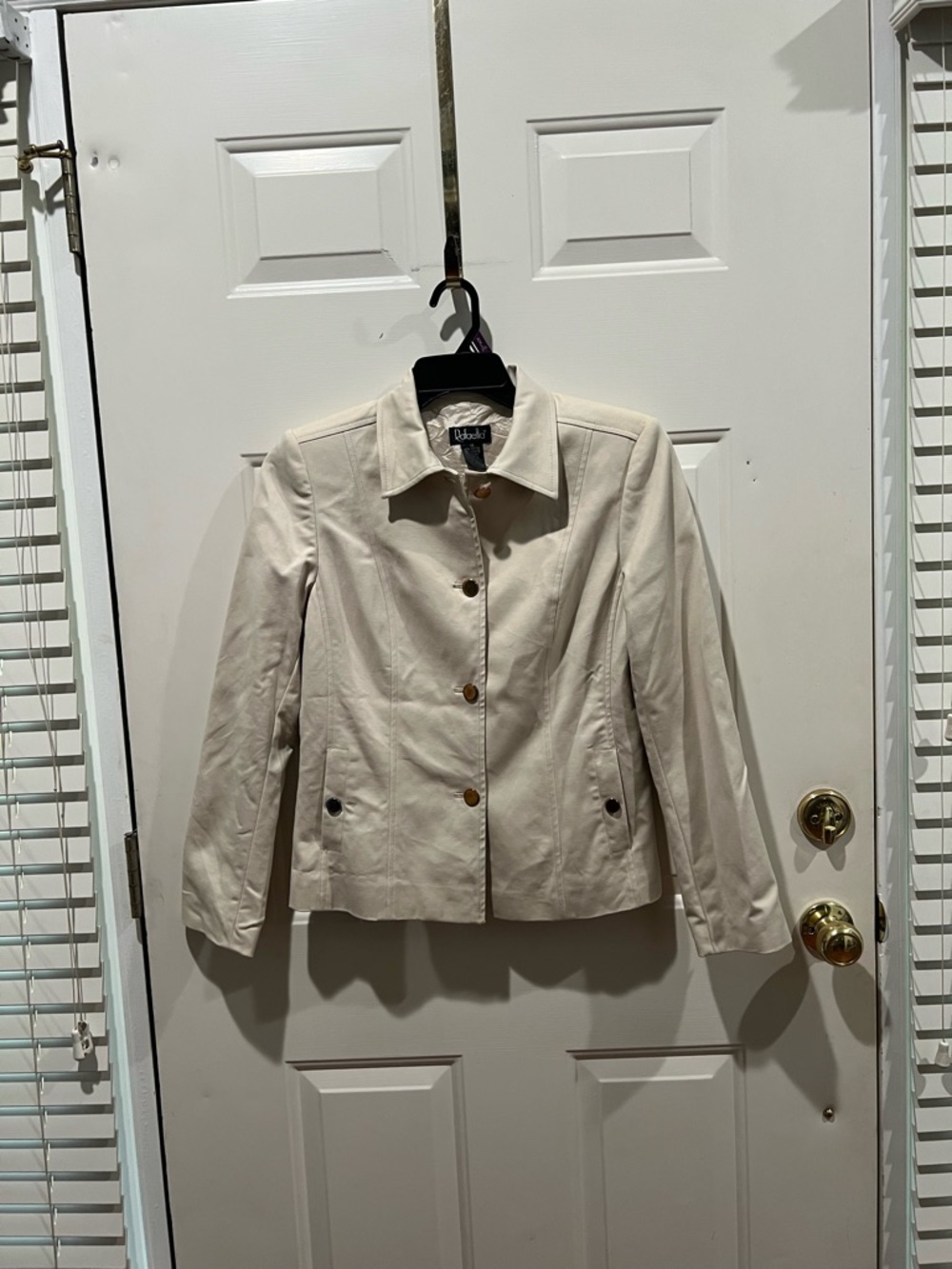 Rafaella Women's Cream Button-Front Blazer Jacket